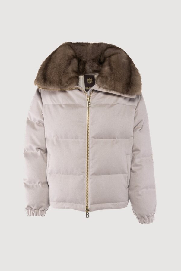 Cashmere duvet with sable barguzinsky royal sand