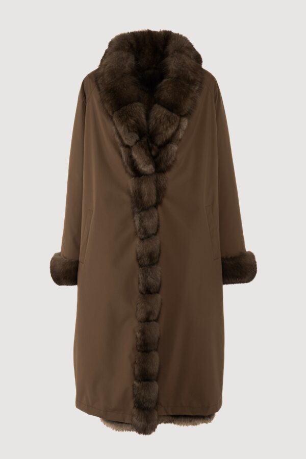 Sable and tech dubleface coat