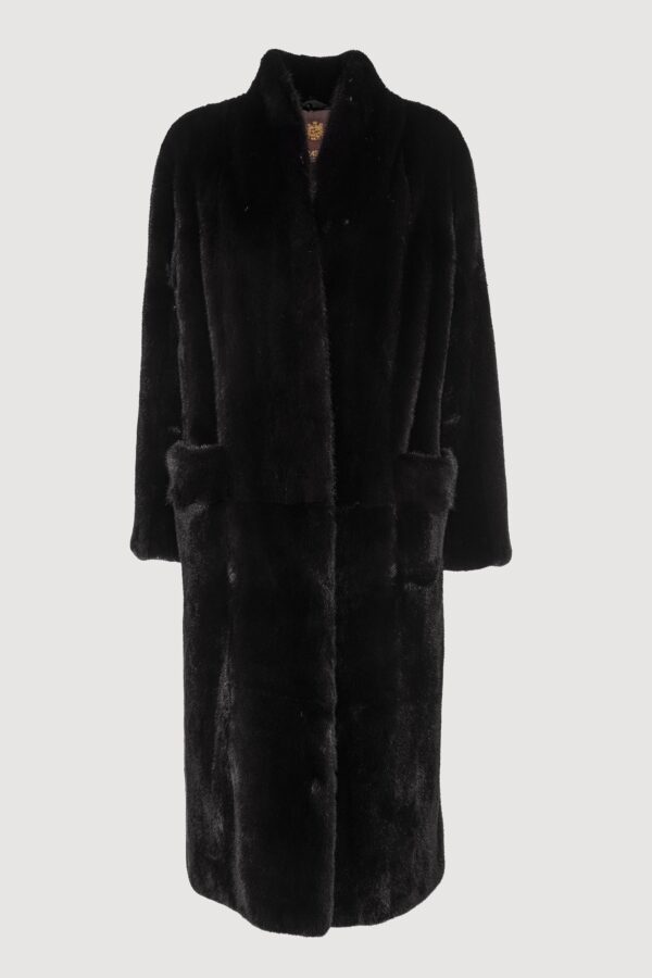 Black nafa mink coat