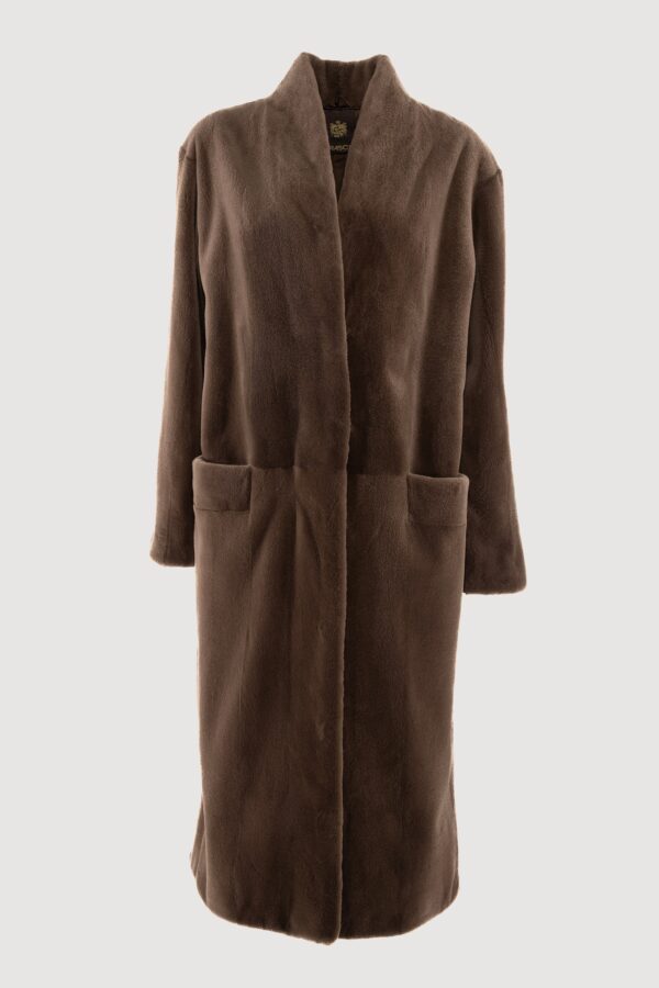 Mink cocoa shaved coat