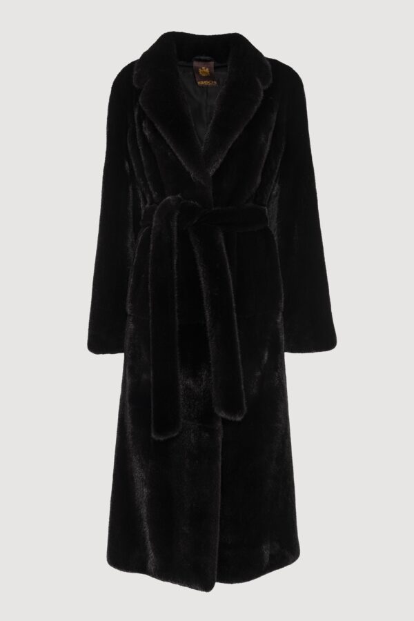 Black nafa mink coat