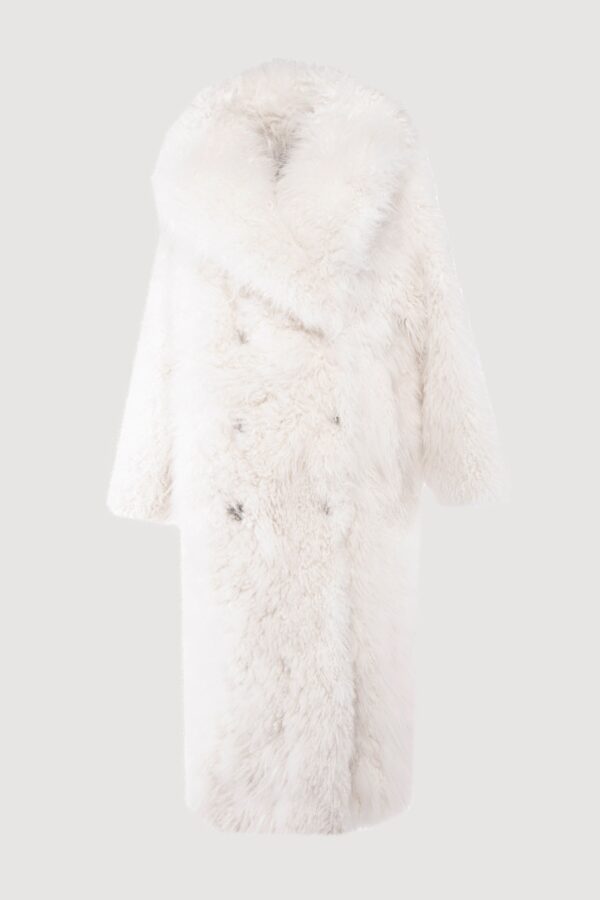 Natural white mohair coat