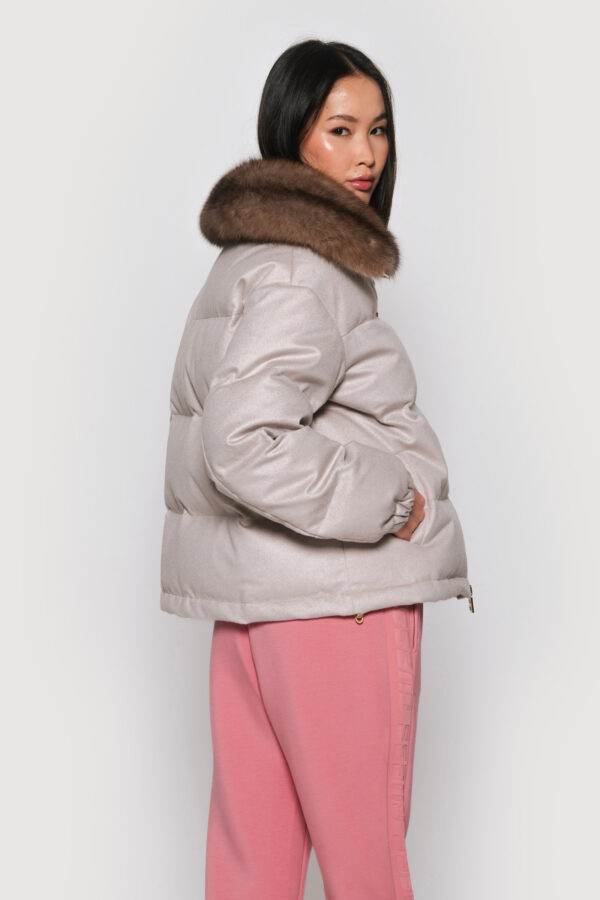 Cashmere duvet with sable barguzinsky royal sand